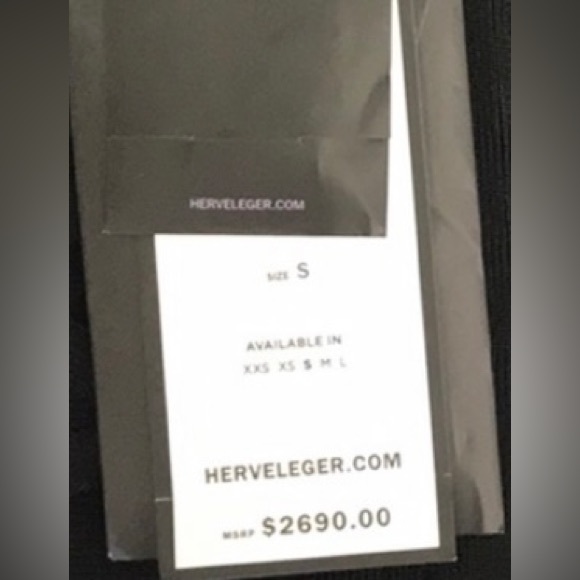 Herve Leger Denisa Jagged-Pike Jacquard Bandage Dress: Size Small - Picture 6 of 7